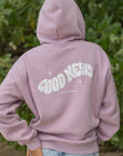 Good News Christian Hoodie Keepsake Lilac Unisex Faith Hoodie