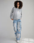 His Love Endures Forever Pearl Blue Crewneck Sweatshirt