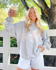 His Love Endures Forever Pearl Blue Crewneck Sweatshirt