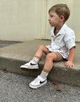 Tatum Peace Checker Socks | Neutral Checker Kids and Family Socks