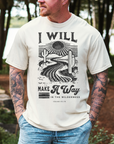 “I Will Make a Way in the Wilderness” – Isaiah 43:19 Men’s Christian T-Shirt