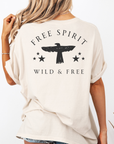 Free Spirit – Wild and Free Eagle Tee for Women | Graphic Shirt