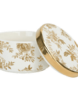 Gold Delft Trinket Dish with Lid