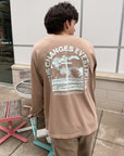 Back of the dune long sleeve tee featuring the Jesus Changes Everything illustrated graphic