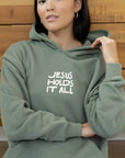 Jesus Holds It All Unisex Hoodie | Faith Based Relaxed Hoodie