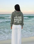 Jesus Holds It All Unisex Hoodie | Faith Based Relaxed Hoodie