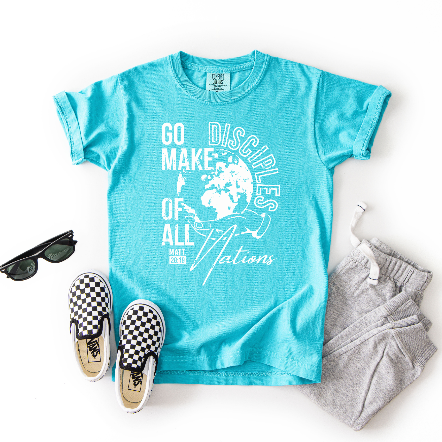 Go Make Disciples of All Nations – Youth Christian T-Shirt (Matthew 28:19)