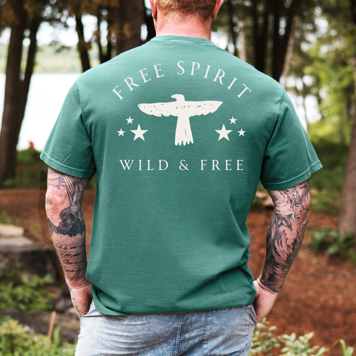 Free Spirit – Wild and Free Eagle Tee for Men | Graphic Shirt