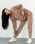 Made in the Image of God Brown Unisex Sweatpants | Faith Based Relaxed Fit Fleece Joggers