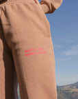 Made in the Image of God Brown Unisex Sweatpants | Faith Based Relaxed Fit Fleece Joggers
