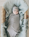 Stone Bamboo Newborn Knot Hat