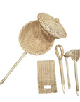 Handmade Rattan Play Kitchen Utensils - Montessori Pretend Play Cooking Set