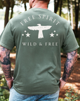 Free Spirit – Wild and Free Eagle Tee for Men | Graphic Shirt