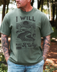 “I Will Make a Way in the Wilderness” – Isaiah 43:19 Men’s Christian T-Shirt