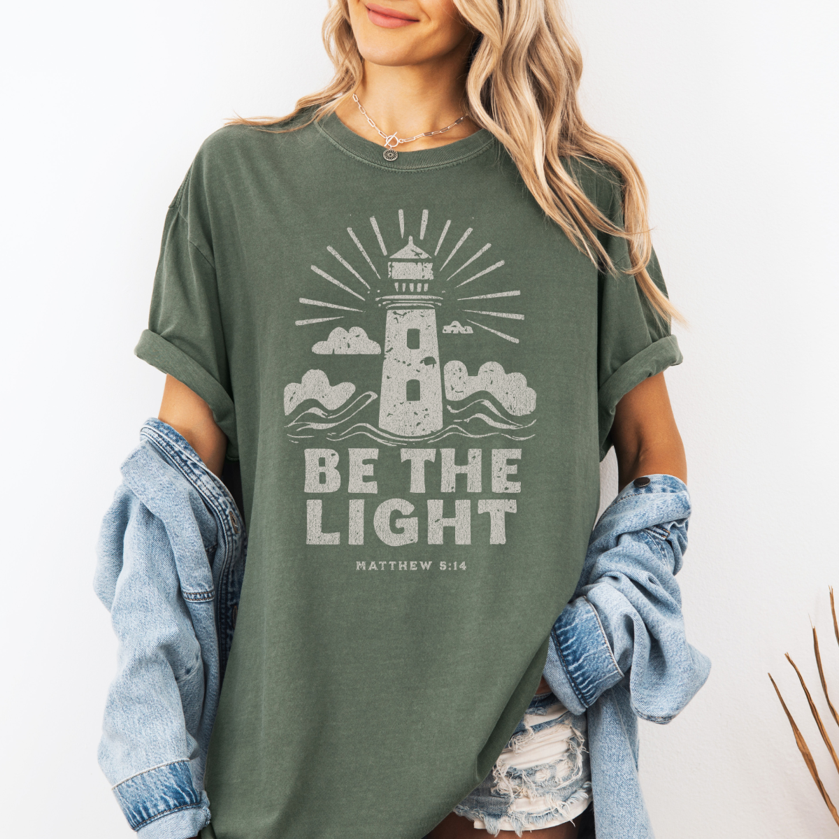 Be the Light – Matthew 5:14 Women’s Christian T-Shirt