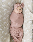 Dusty Rose Bamboo Stretch Swaddle