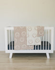 Smiley Taupe Plush Blanket