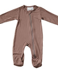 Plum Bamboo Footed Zipper