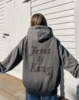 Not Sorry Jesus Is King Spire Grey Hoodie