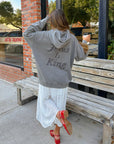 Not Sorry Jesus Is King Spire Grey Hoodie