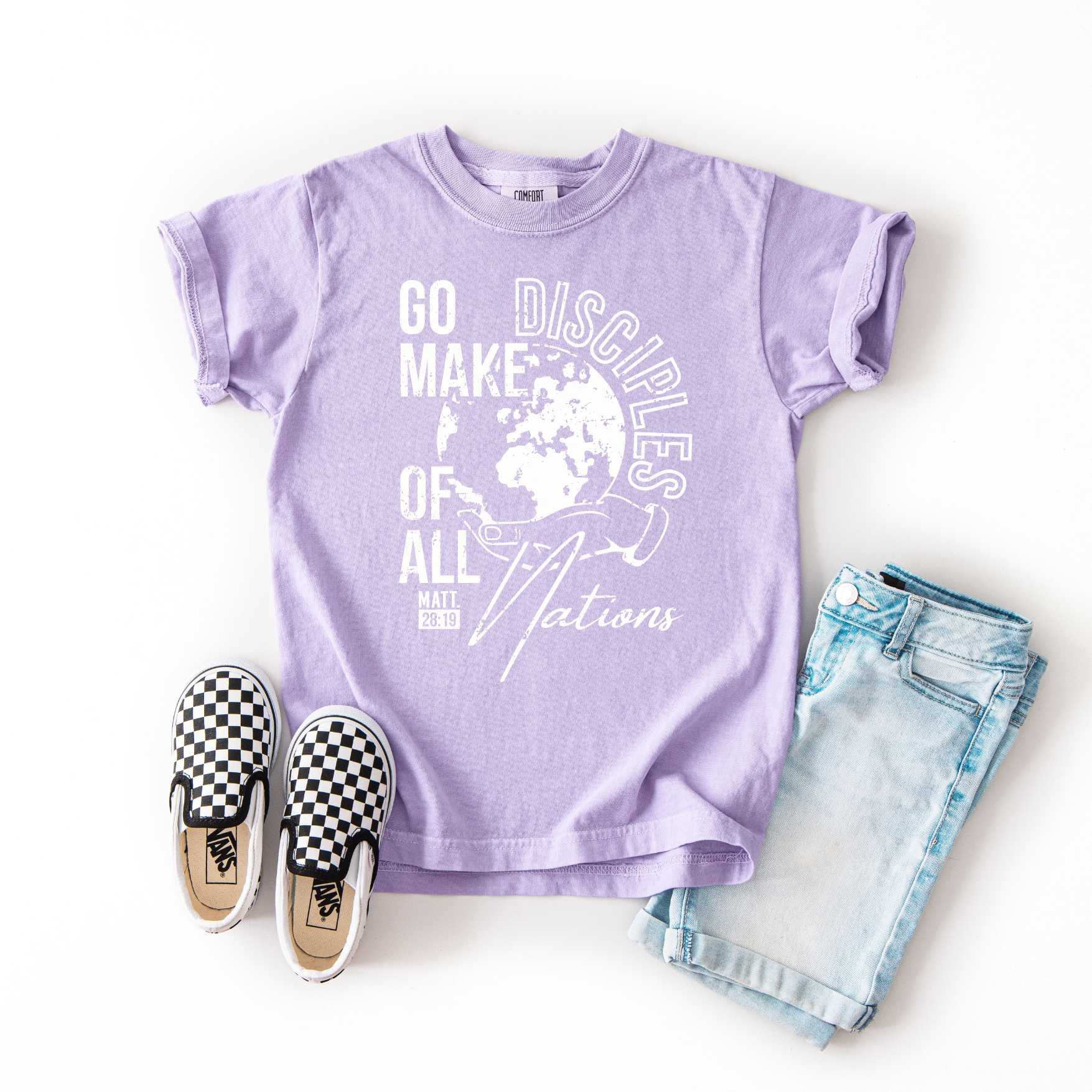 Go Make Disciples of All Nations – Youth Christian T-Shirt (Matthew 28:19)