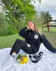 Our World Needs Jesus Black Unisex Sweatpants | Faith Based Premium Loungewear