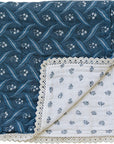 Navy Berry + Cream Berry Lace Muslin Quilt