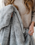 PATTERNED FAUX FUR THROW BLANKETS