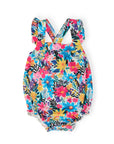 Petal Paradise Ruffle Cross Back Romper