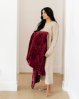 PATTERNED FAUX FUR THROW BLANKETS