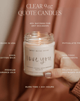 Wedding Day Soy Candle - Clear Jar - 9 oz (Spa Day)