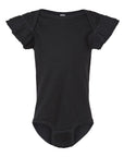 4439 Rabbit Skins Custom Infant Flutter Sleeve Baby Rib Bodysuit | Custom Infant Flutter Sleeve Bodysuit