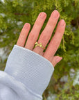 Ribbon Bow Gold-Tone Ring
