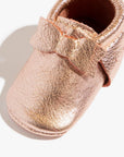 Rose Gold Bow Baby Shoe