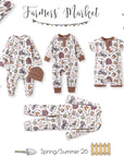 Farmer's Market Baby Stroller Blanket - Soft Bamboo