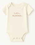 Little Sister Clay Organic Cotton Short Sleeve Baby Bodysuit