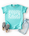 What a Friend We Have in Jesus – Youth Christian T-Shirt (Checkered Design)