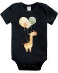 Vintage Giraffe with Balloons – Infant Bodysuit