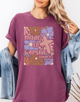 Made to Worship – Women’s Christian T-Shirt (Psalm, Floral Design)