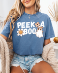 Peek-a-Boo Ghost – Women’s Peace Sign Halloween Tee