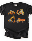 Construction Trucks & Tractors Vintage Youth Tee
