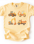 Construction Trucks & Tractors Vintage Youth Tee