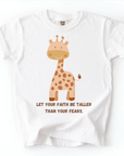 Let Your Faith Be Taller – Youth Giraffe Christian Tee