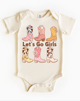 Let’s Go Girls – Infant Western Christian Bodysuit with Boots Design