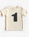“One” 1st Birthday Tee – Neutral Toddler Shirt (Multiple Styles & Fits)