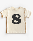 “Eight” 8th Birthday Tee – Neutral Children’s Shirt (Multiple Fits & Styles)