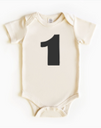 “One” 1st Birthday Bodysuit Onesie – Neutral Baby Outfit (Multiple Styles)