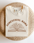 Homeschool Mama – Women’s Christian T-Shirt with Book & Floral Design