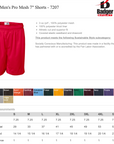 7207 Badger Pro Mesh Shorts | Custom Unisex Athletic 7 Inch Shorts