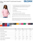 18500B Gildan Youth Heavy Blend™ Hoodie – Custom Print Pullover Sweatshirt